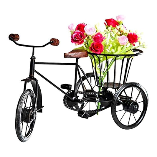 Miniature iron Cycle with Flower Basket