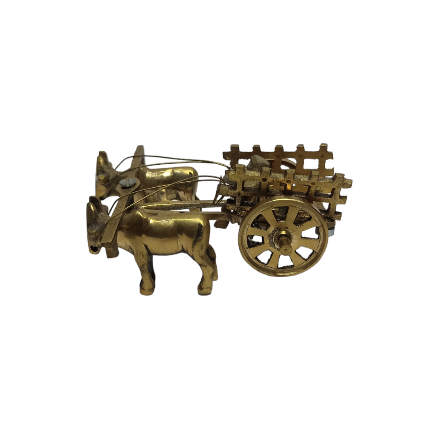 Brass Double Bullock Cart