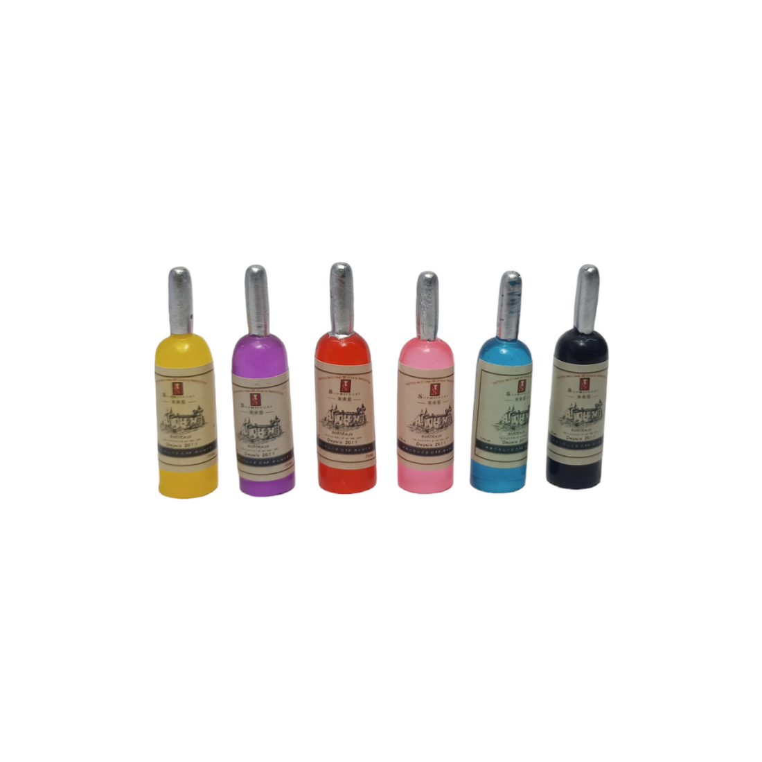 Colourful Wine Bottles (2 Pcs)